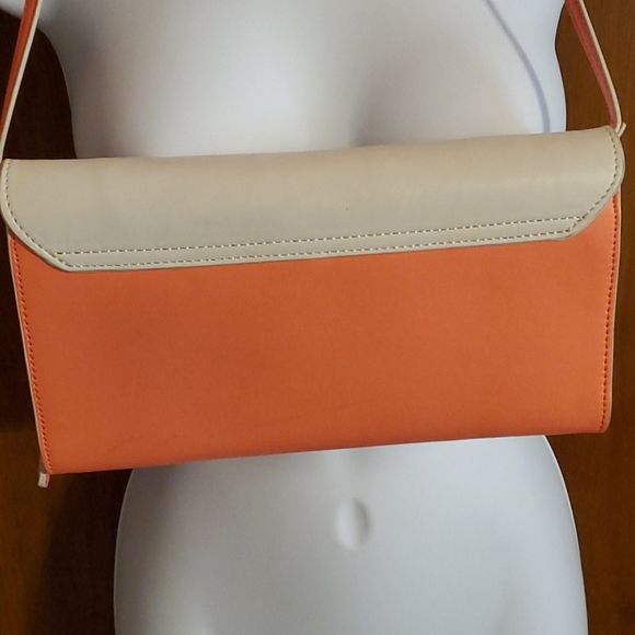 Vera Bradley Flap Clutch - Coral/Off-white - Picture 3 of 8